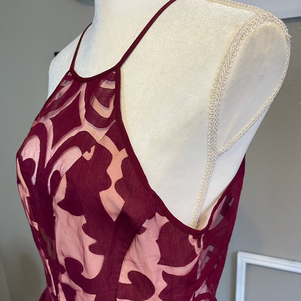 Keepsake Romantic Rebel Burnout Lace Dress L - Picture 6 of 13
